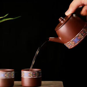 Zhuang Xiang Hua Gui Ningxia Pottery Tea Set: Teapot with 6 Cups (Customizable)
