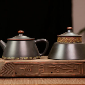 Bu Bu Gao Sheng Ningxia Pottery Tea Set: Teapot with 6 Cups (Customizable)